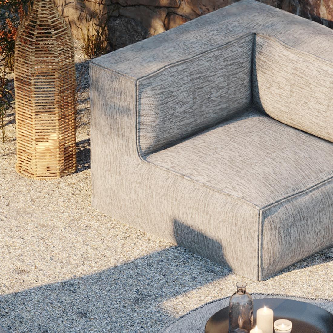 ROOLF Living Silky Loungesessel Polypropylen/Chenille