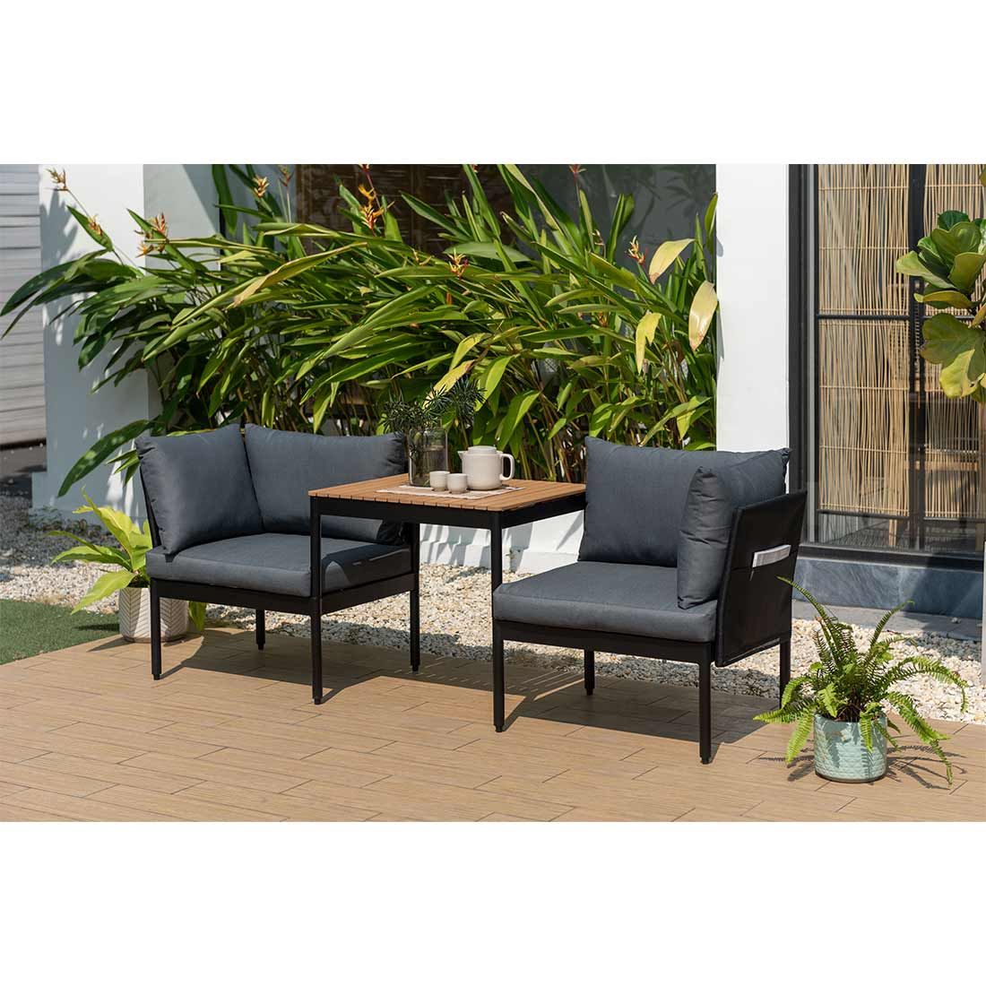 LifestyleGarden Colobus Loungeset 3-tlg.  Aluminium/Textilene