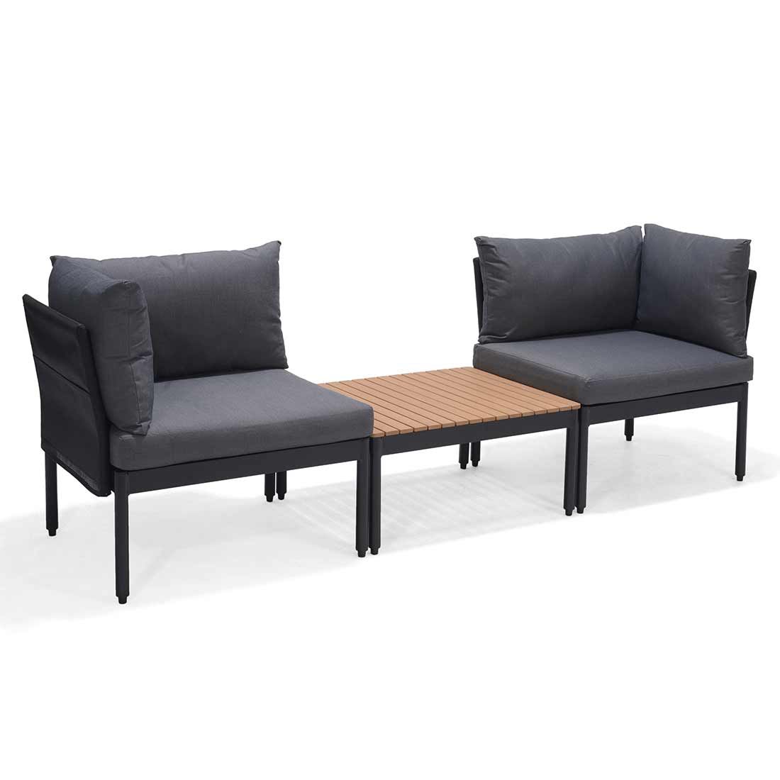 LifestyleGarden Colobus Loungeset 3-tlg.  Aluminium/Textilene