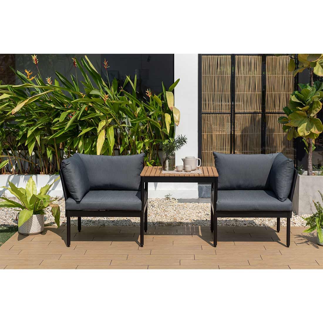 LifestyleGarden Colobus Loungeset 3-tlg.  Aluminium/Textilene