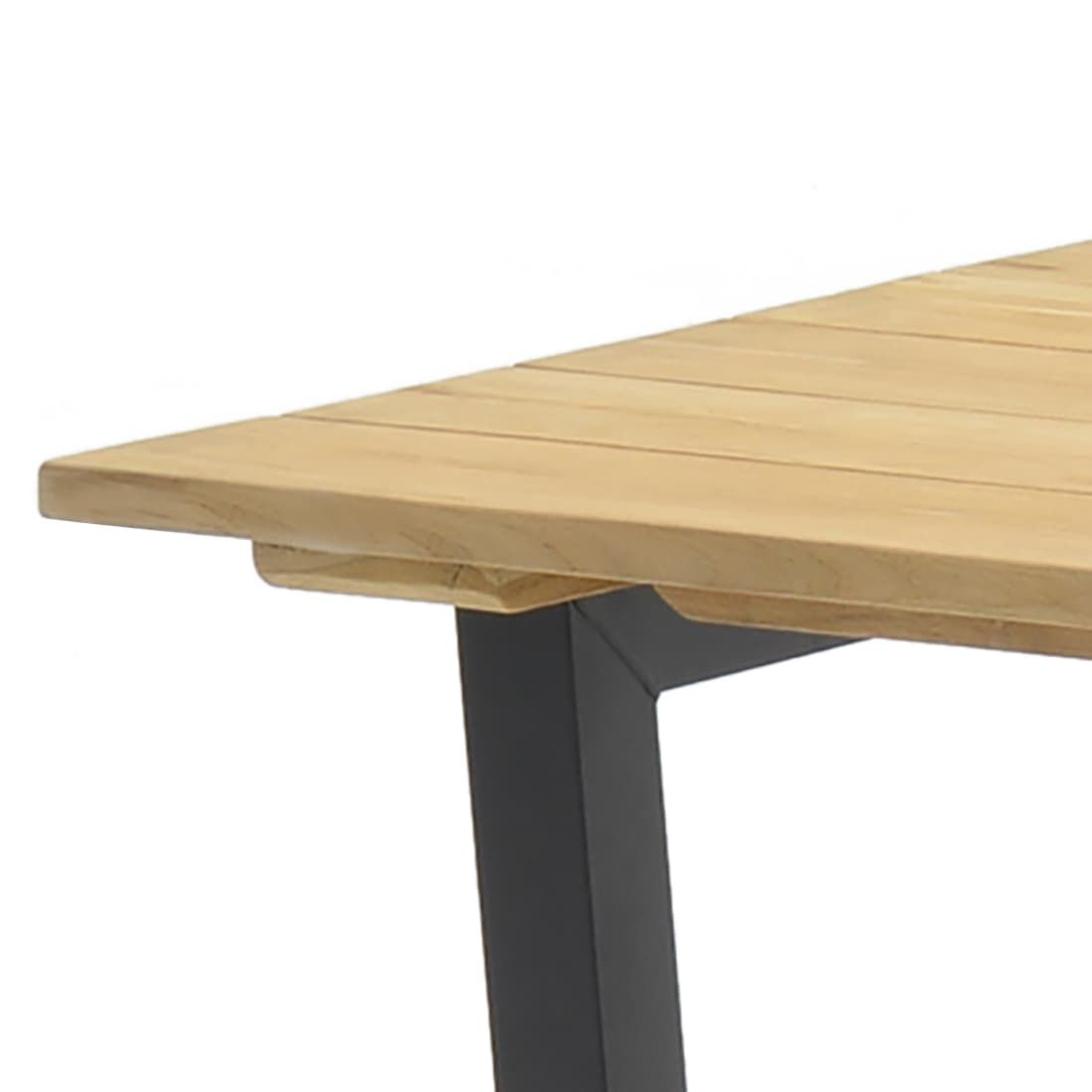 LifestyleGarden Palau Gartentisch 216x99cm Aluminium/Teak