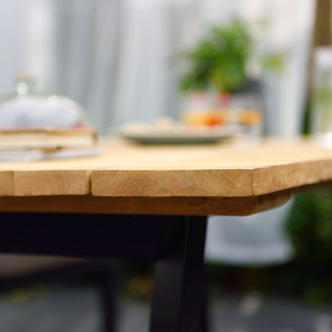 LifestyleGarden Palau Gartentisch 216x99cm Aluminium/Teak