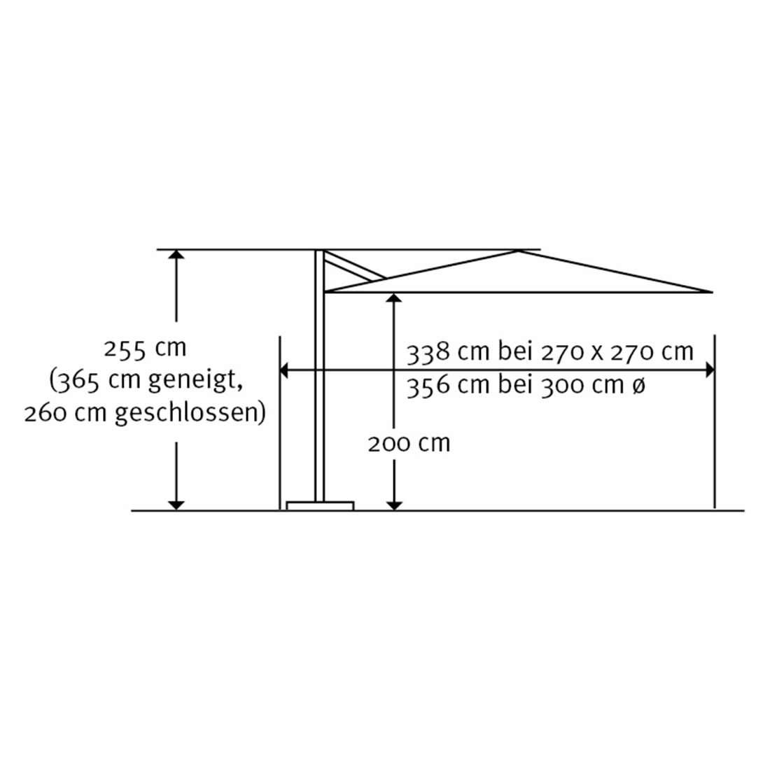 Schneider Rhodos Eco Twist Ampelschirm ∅300cm
