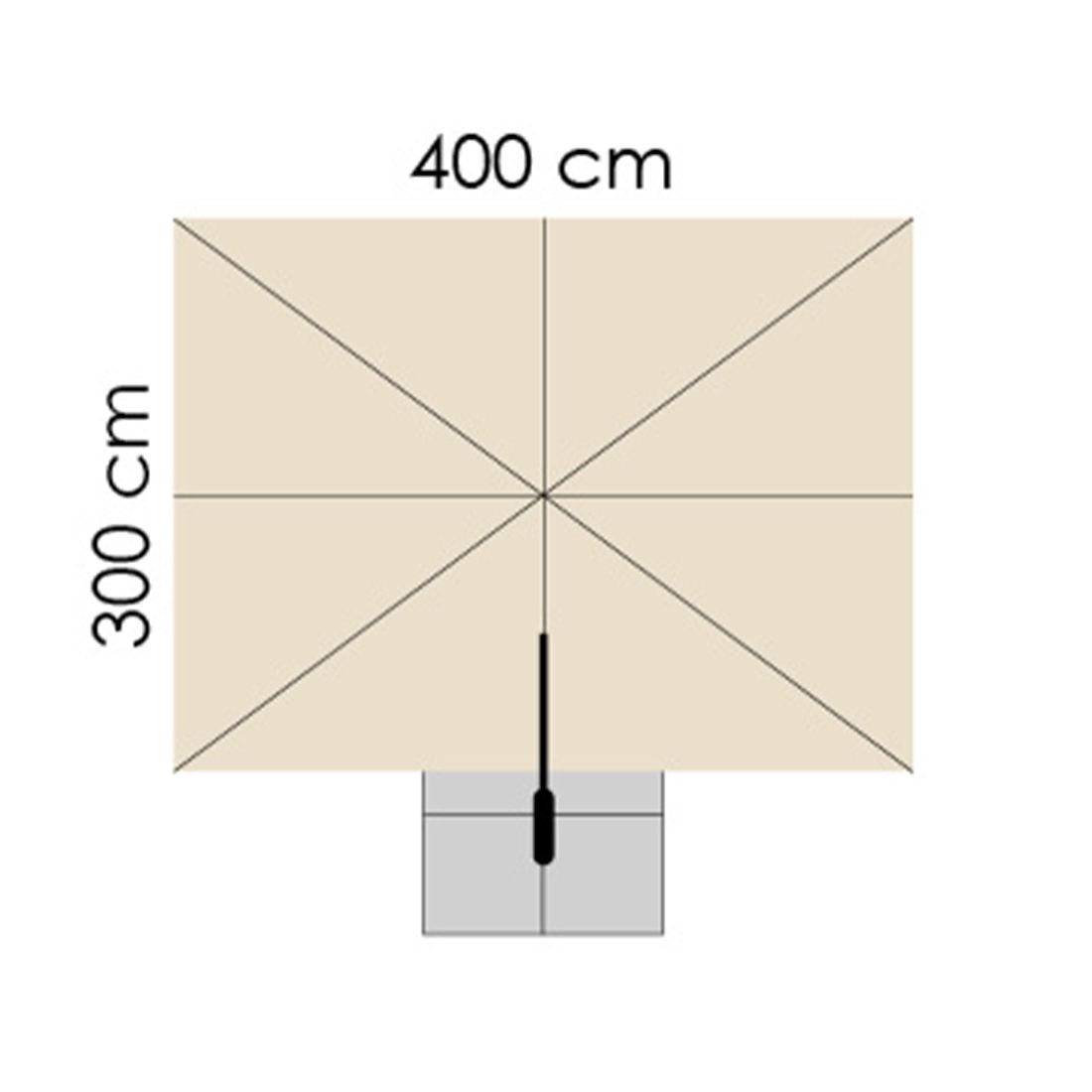 Schneider Rhodos Grande Ampelschirm 400x300cm