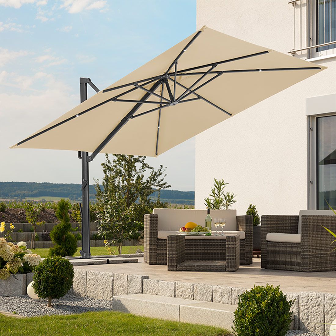 Schneider Rhodos Smart Ampelschirm 300x300cm