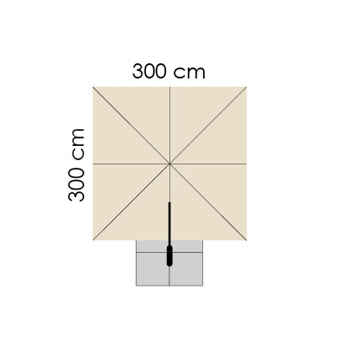 Schneider Rhodos Twist Ampelschirm 300x300cm