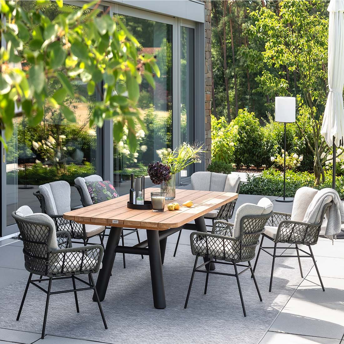Schöner Wohnen Benet Gartenmöbel-Set 7-tlg. Tisch 220x110cm