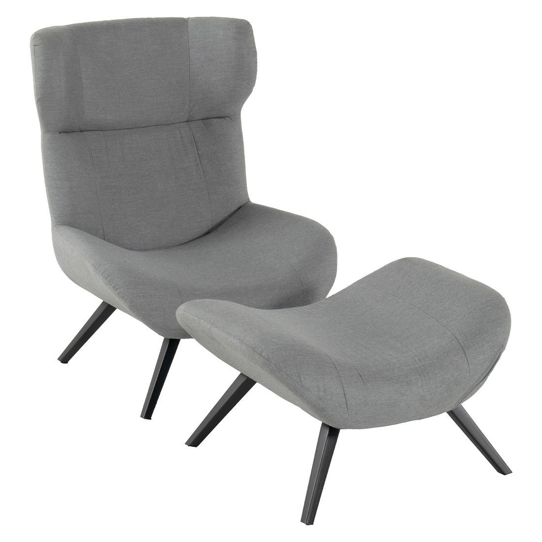 Schöner Wohnen Elin Loungesessel inkl. Hocker Aluminium/Sunbrella