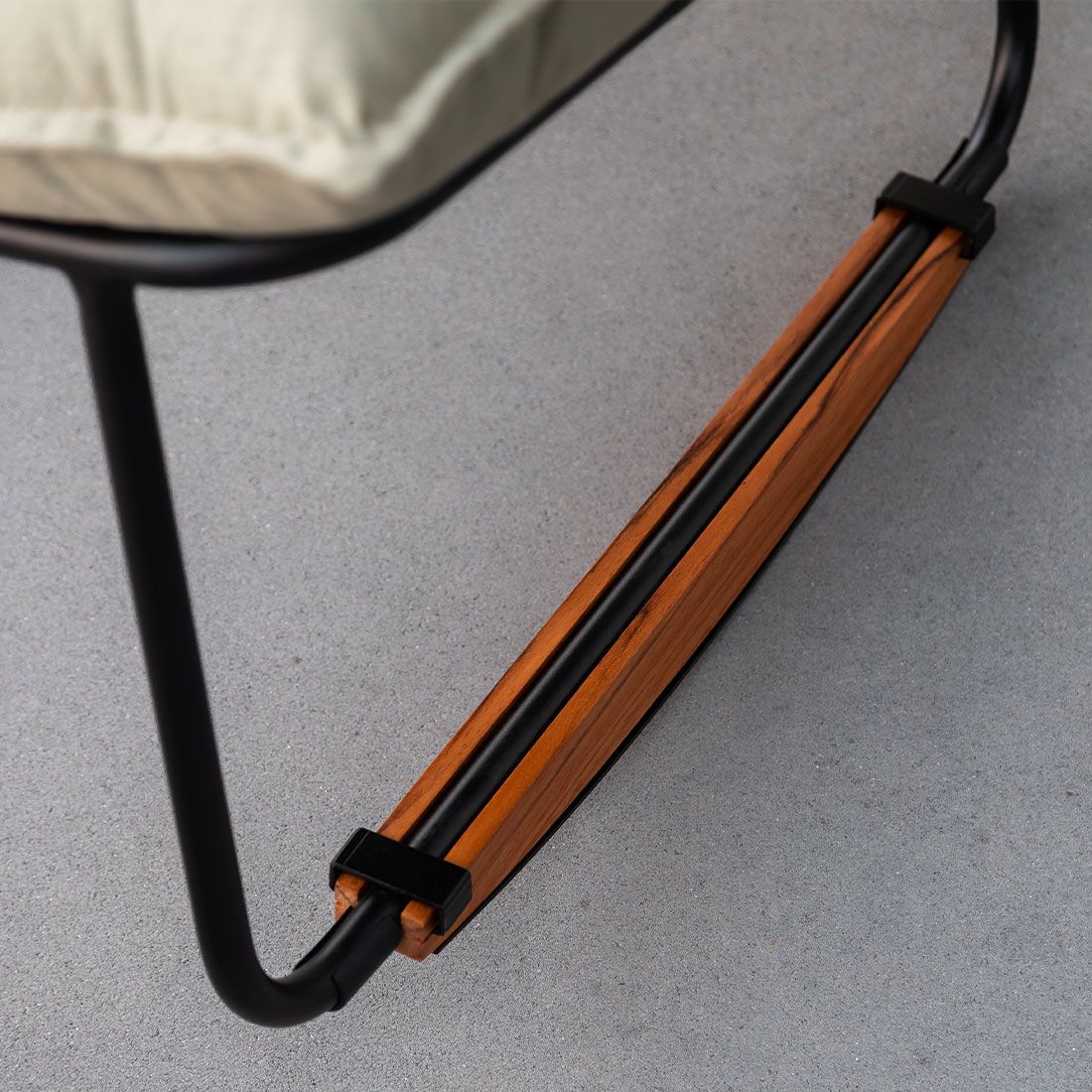 Schöner Wohnen Leska Schaukelstuhl inkl. Hocker Aluminium/Sunbrella