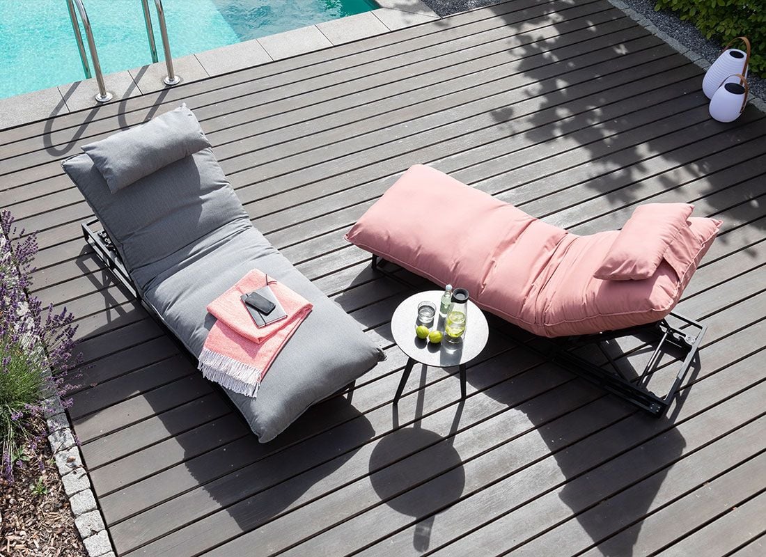 Schöner Wohnen Lunen Gartenliege verstellbar Aluminium/Sunbrella