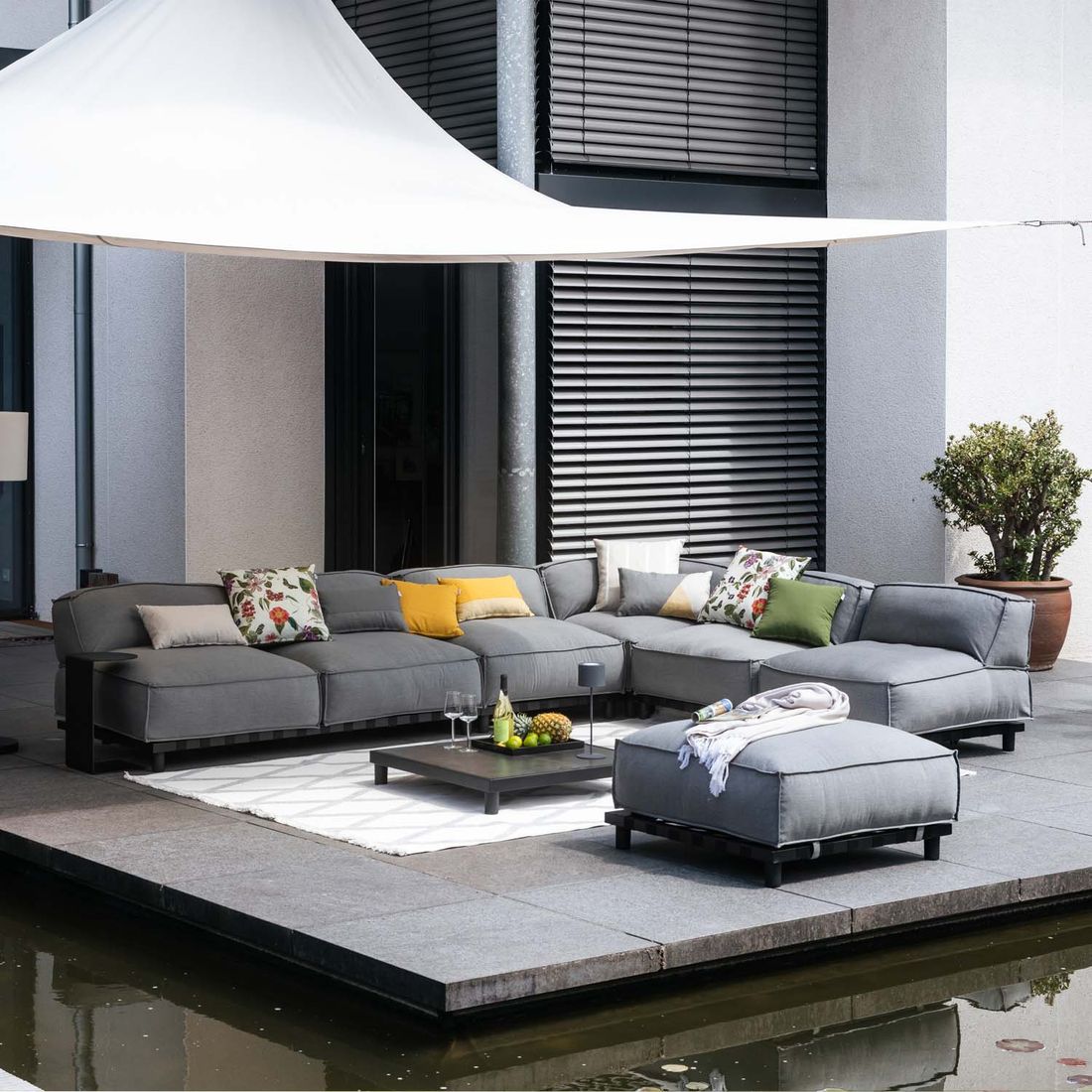Schöner Wohnen Vlieland Loungeset inkl. Loungetisch Aluminium