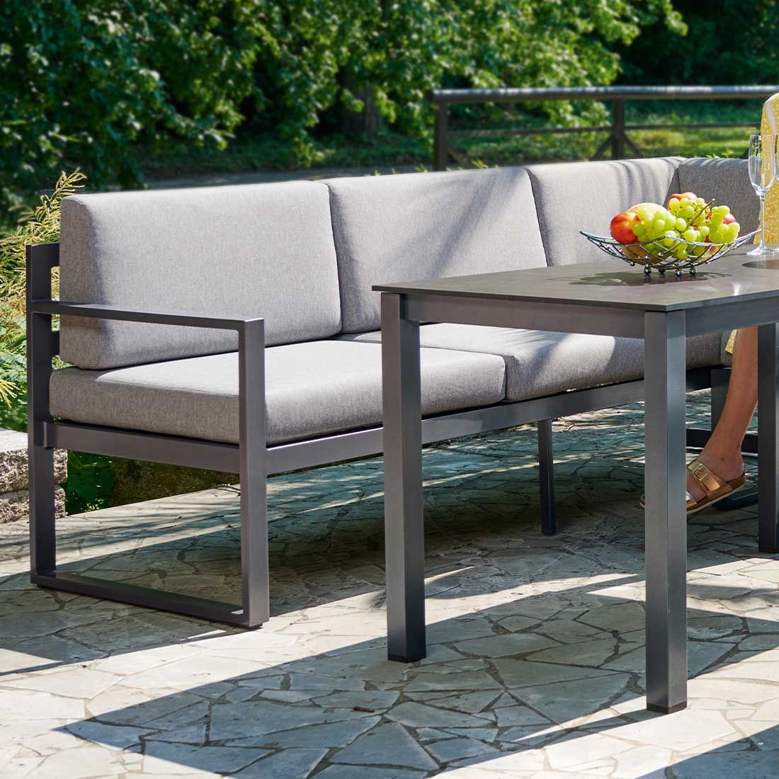 Sieger Adelaide Dininglounge Tisch 120x80cm Aluminium/Sunproof