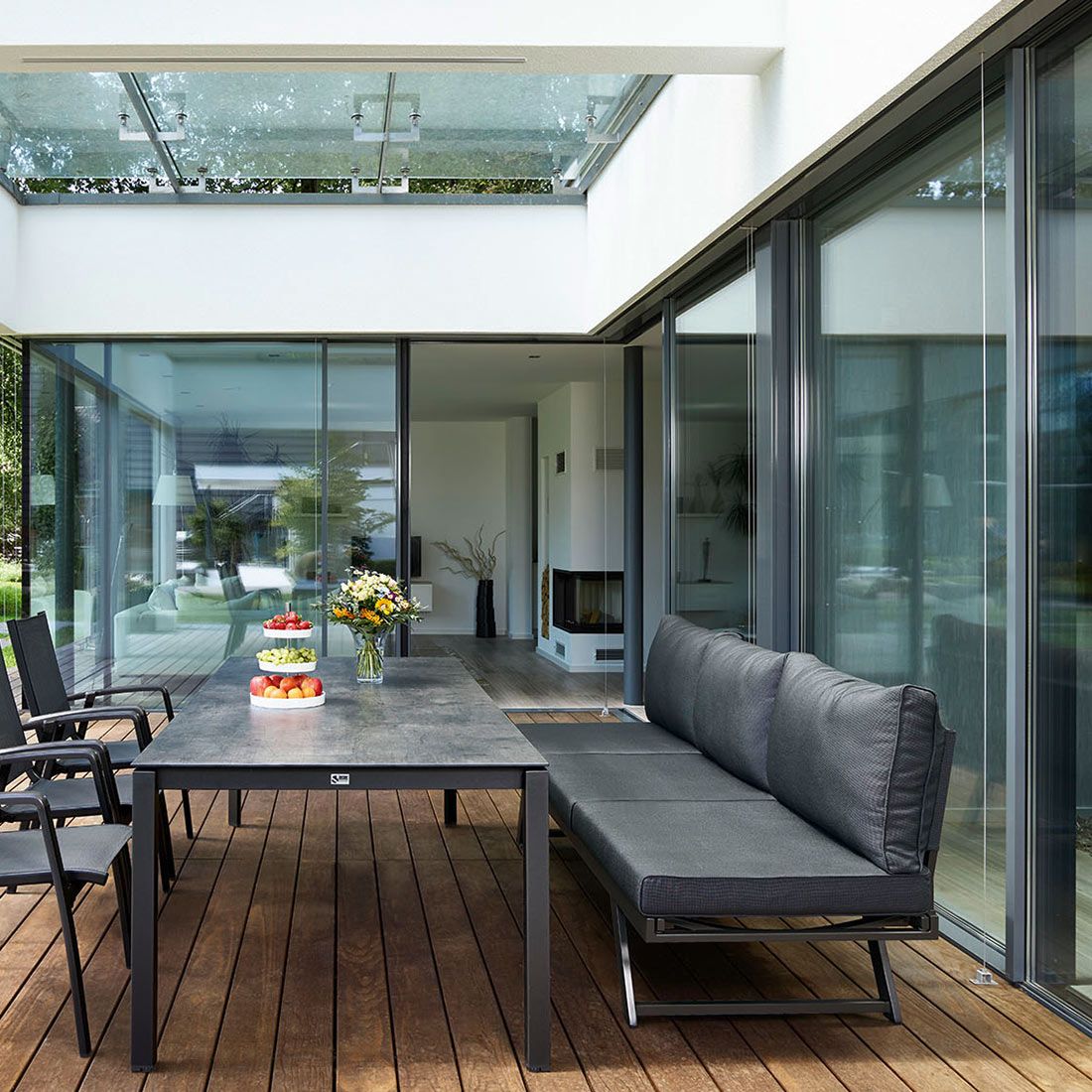 Sieger Auckland Gartensofa Aluminium/Sunproof