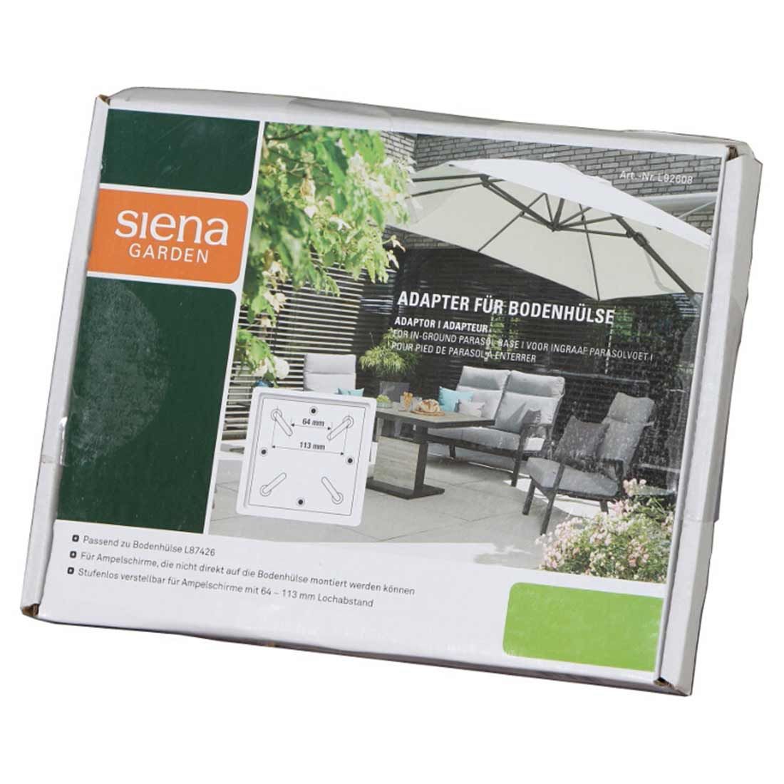 Siena Garden Adapter für Bodenständer 16x16cm Stahl