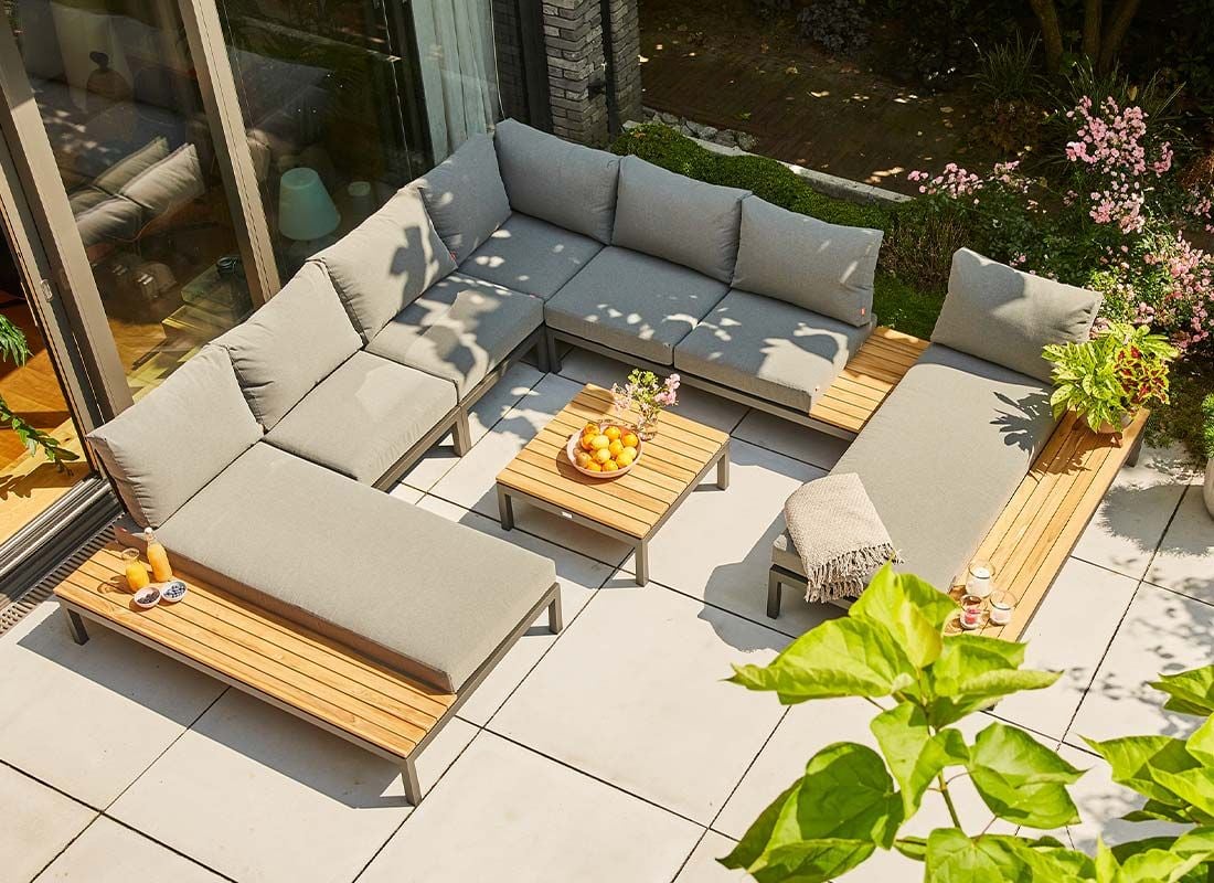 Siena Garden Alvida Gartenliege rechts Aluminium/Polyester