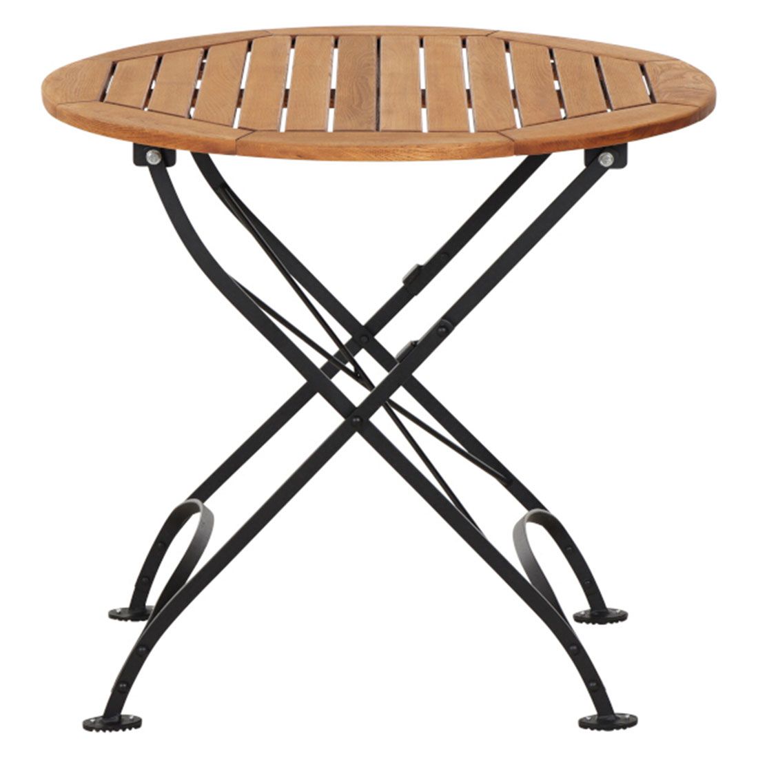 Siena Garden Peru III Klapptisch Ø85cm Stahl/Robinie