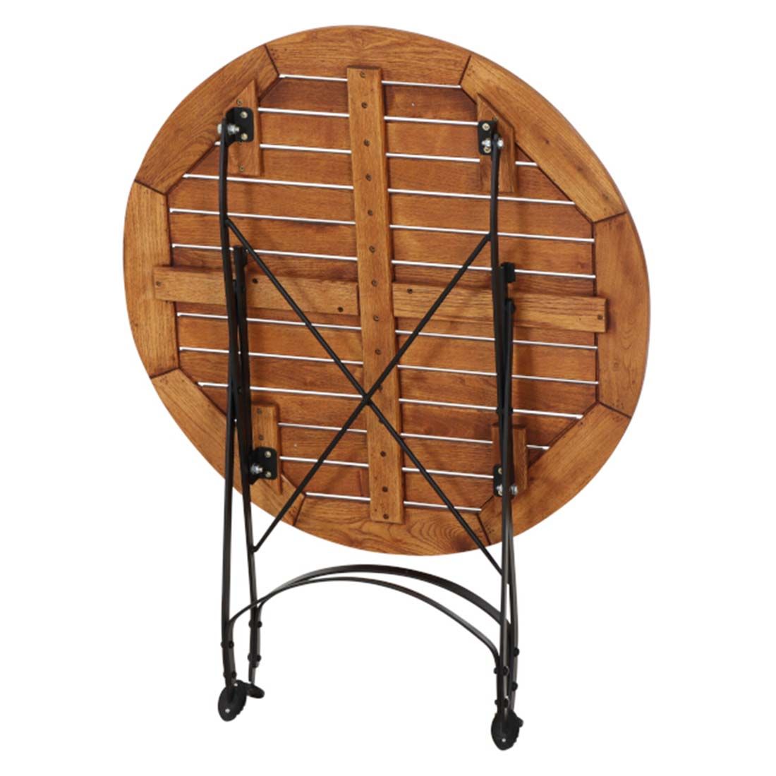 Siena Garden Peru III Klapptisch Ø85cm Stahl/Robinie