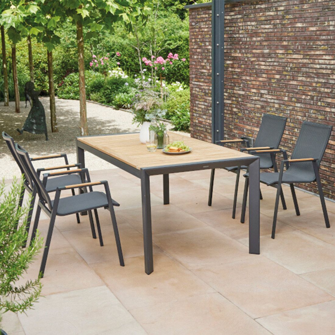Siena Garden Rondo Stapelsessel Aluminium/Ranotex-Gewebe