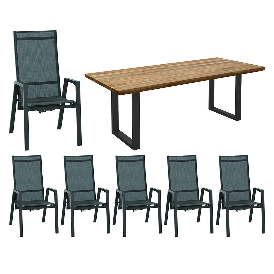 Siena Garden Savona Gartenmöbel-Set L (6 Plätze) Tisch 200x100cm