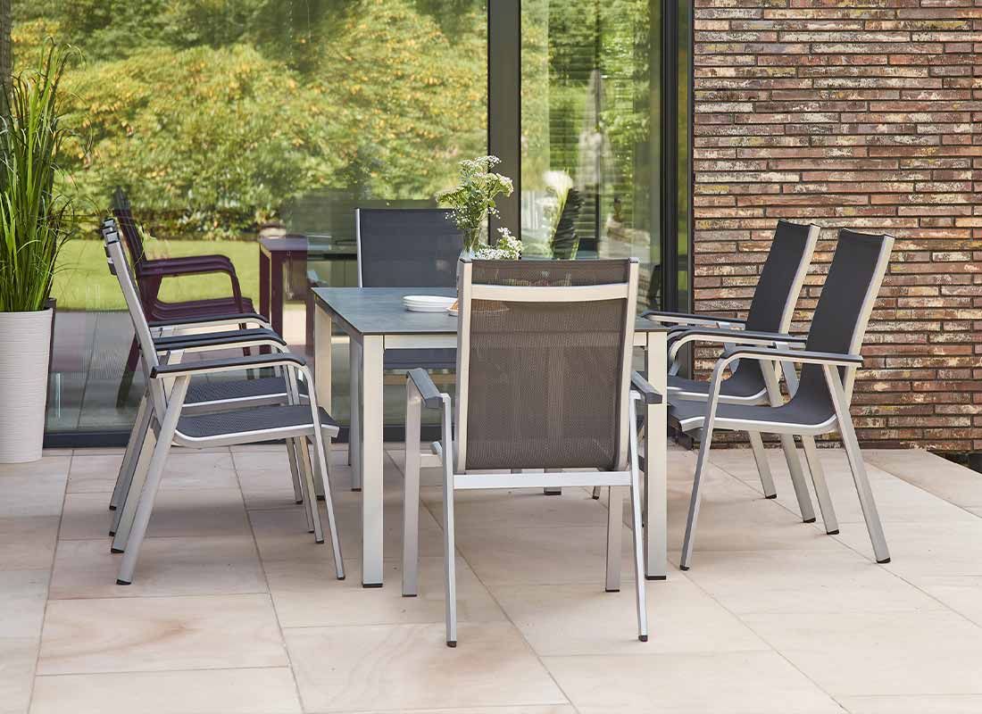 Siena Garden Tesoro Stapelsessel Aluminium/Ranotex
