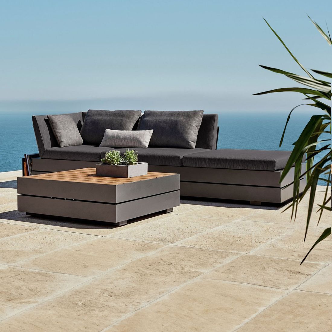 Solpuri Boxx Gartensofa Aluminium/Acryl inkl. Sitzkissen