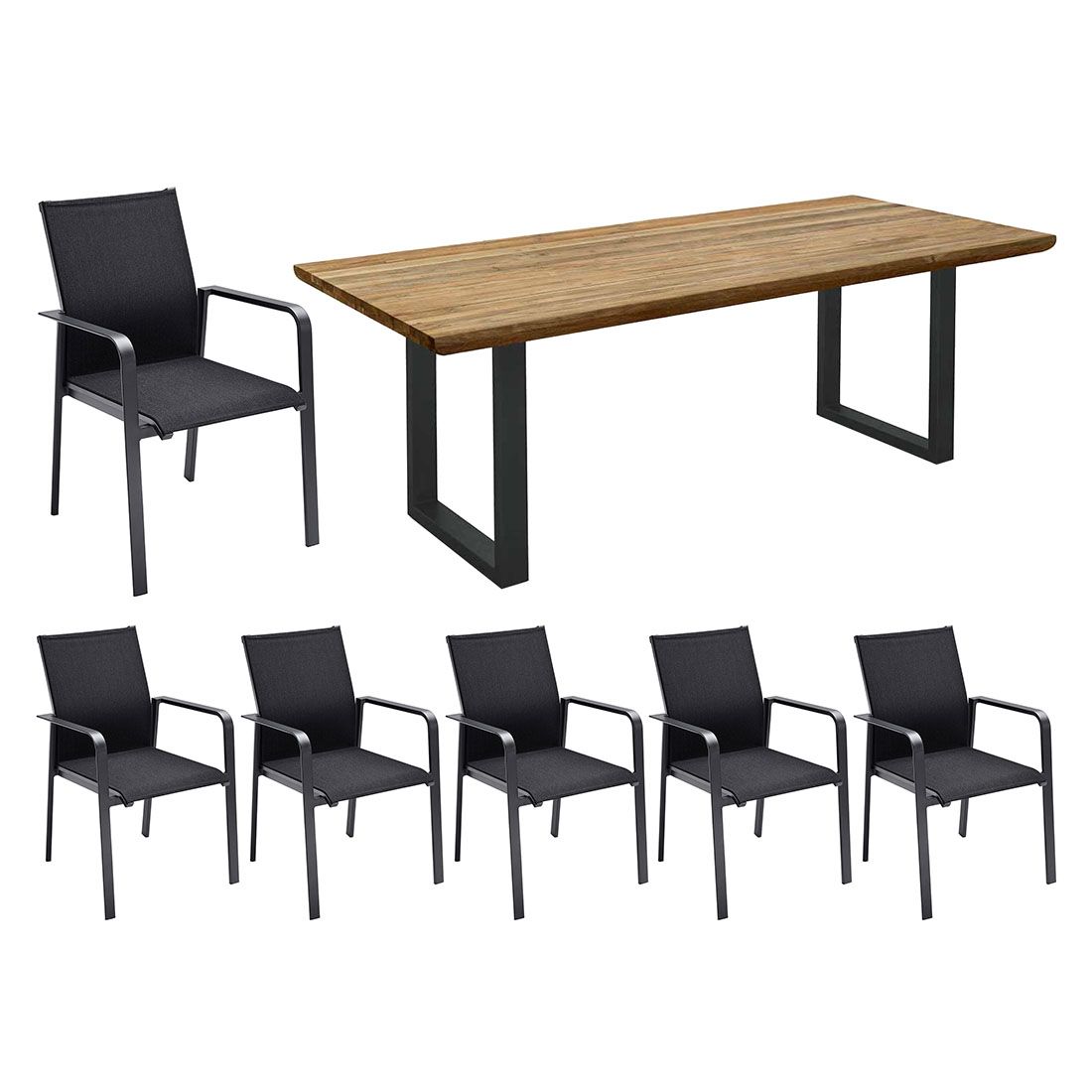 Solpuri Breeze Gartenmöbel-Set 7-tlg. Tisch 200x100cm