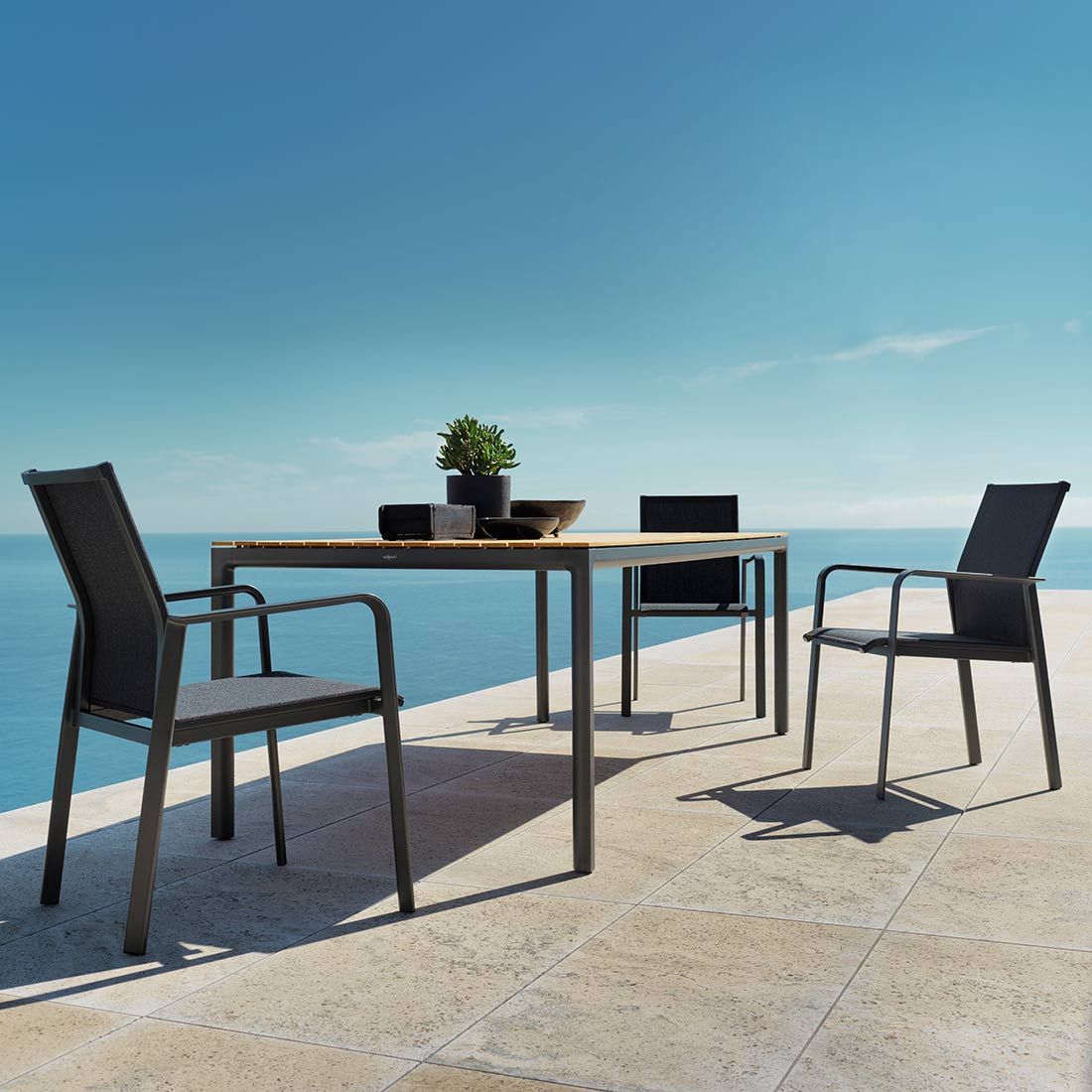 Solpuri Breeze Stapelsessel Aluminium/Textilene