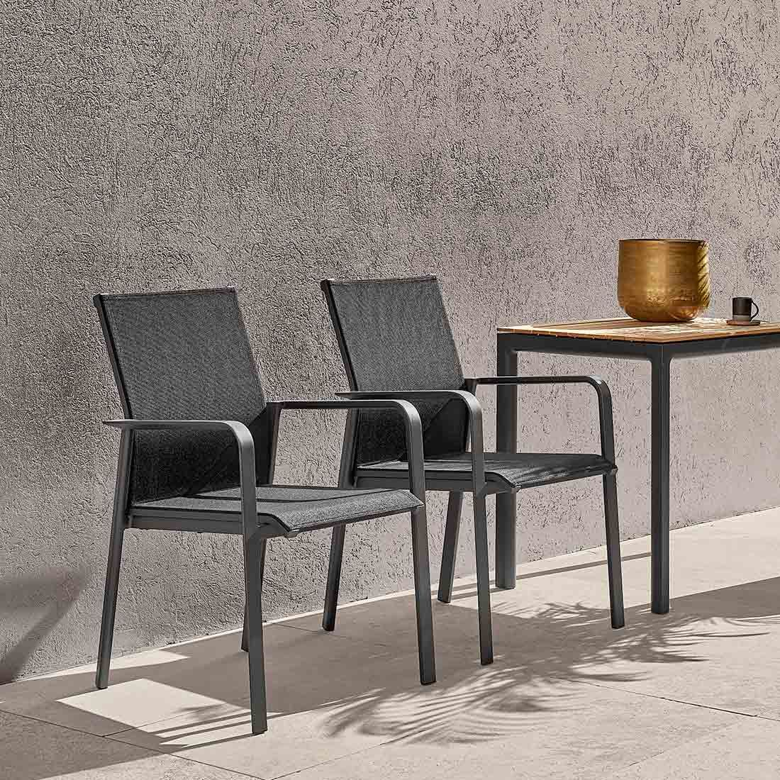 Solpuri Breeze Stapelsessel Aluminium/Textilene