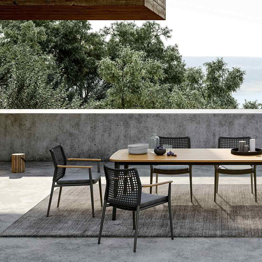 Solpuri Charlie Gartentisch 170x100 cm Aluminium/Teak