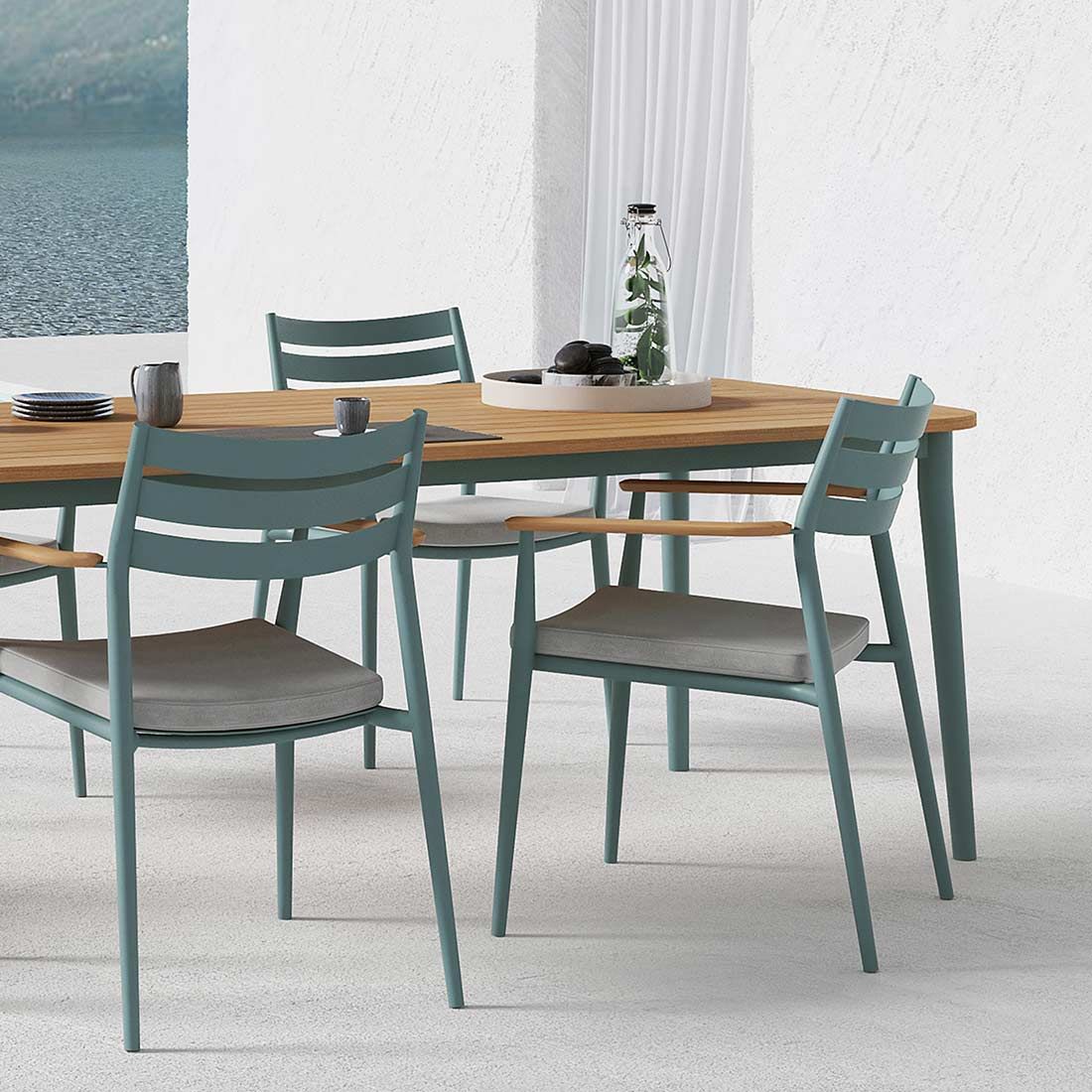 Solpuri Charlie Gartentisch 230x100 cm Aluminium/Teak