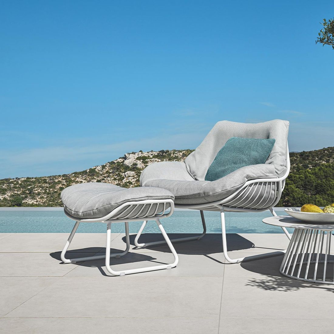 Solpuri Chill Loungehocker Aluminium/Acryl