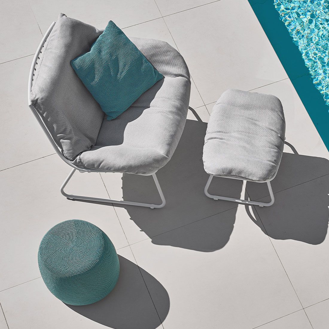 Solpuri Chill Loungehocker Aluminium/Acryl