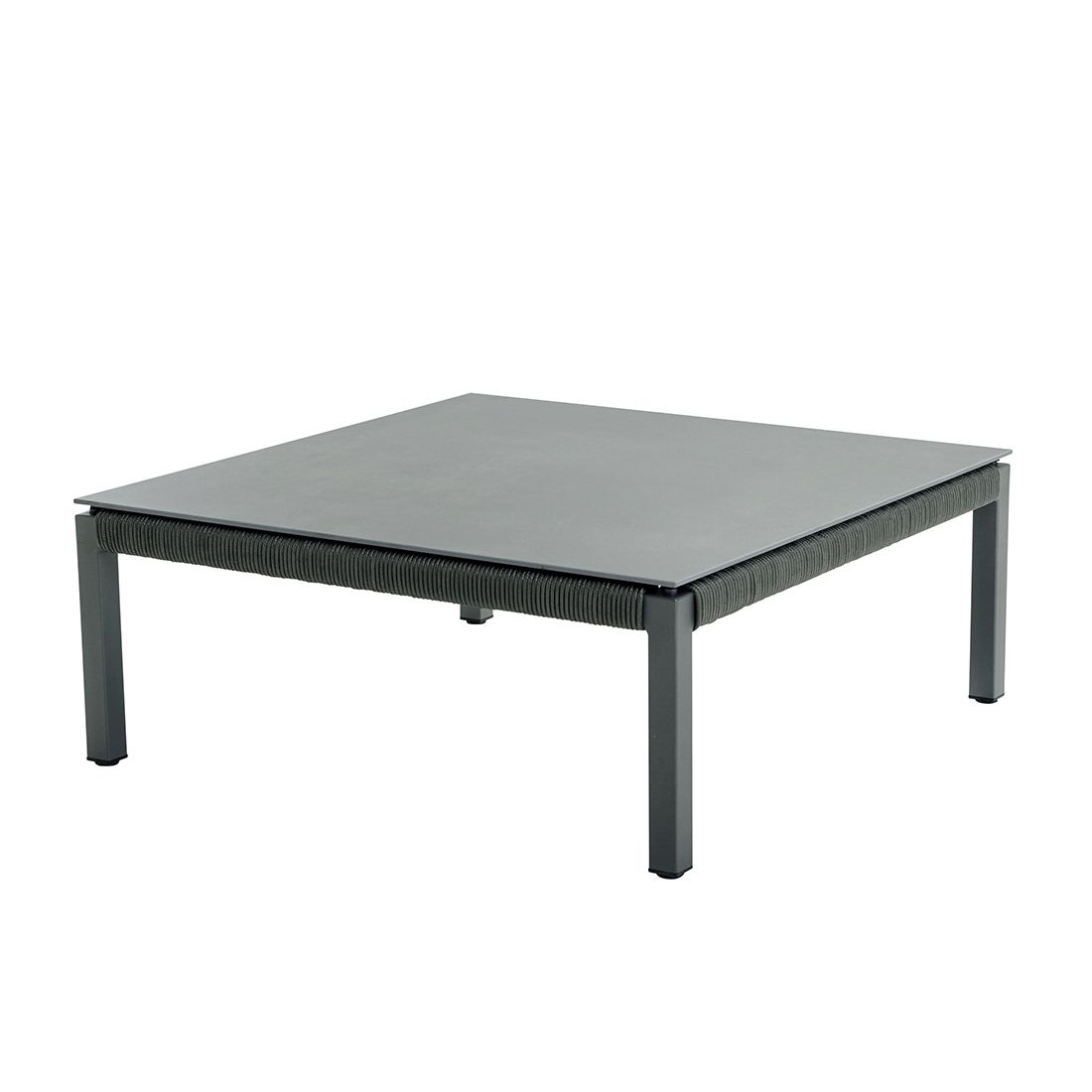 Solpuri Club Ecklounge 3-tlg. Tisch 80x80cm Aluminium/Rope