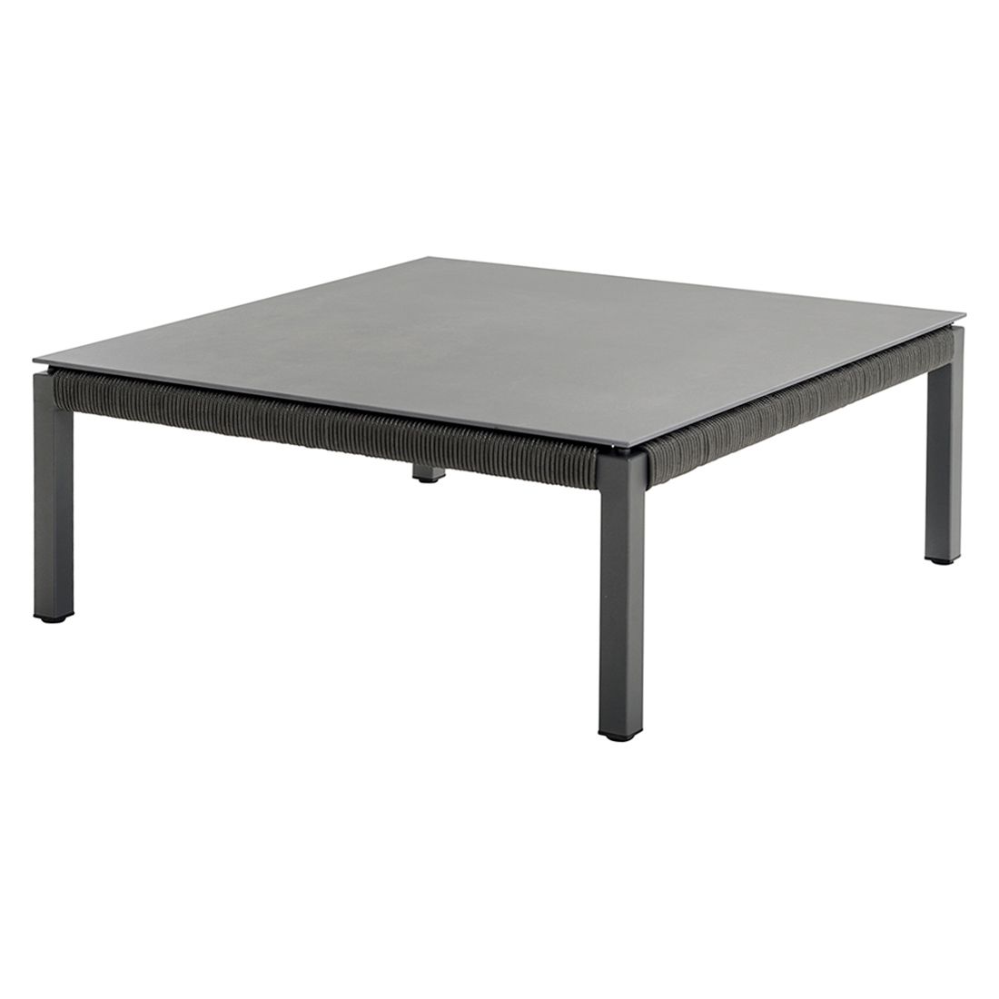 Solpuri Club Loungetisch 80x80cm Aluminium/Rope/HPL