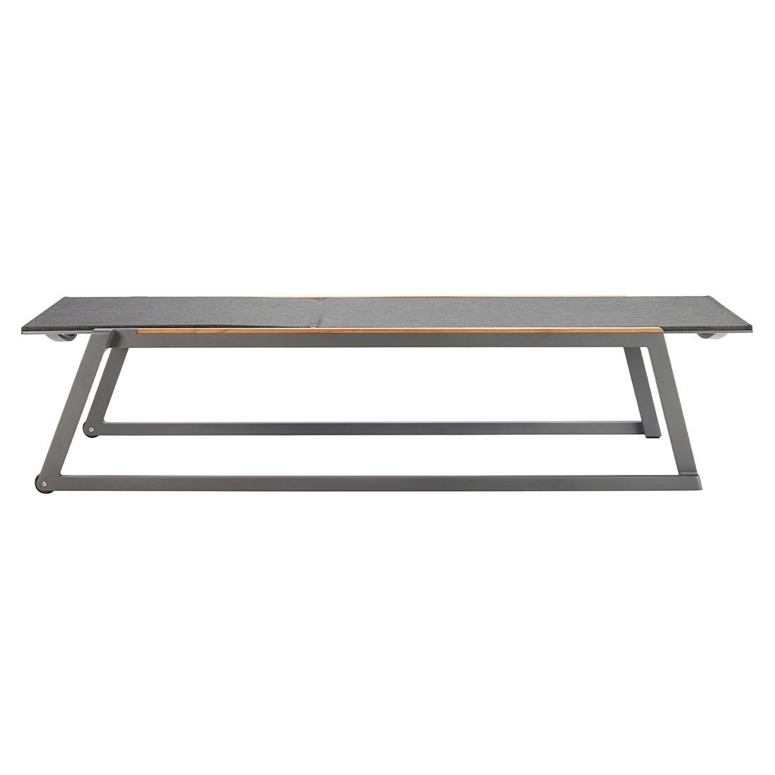 Solpuri Foxx Gartenliege Aluminium/Textilene/Teak