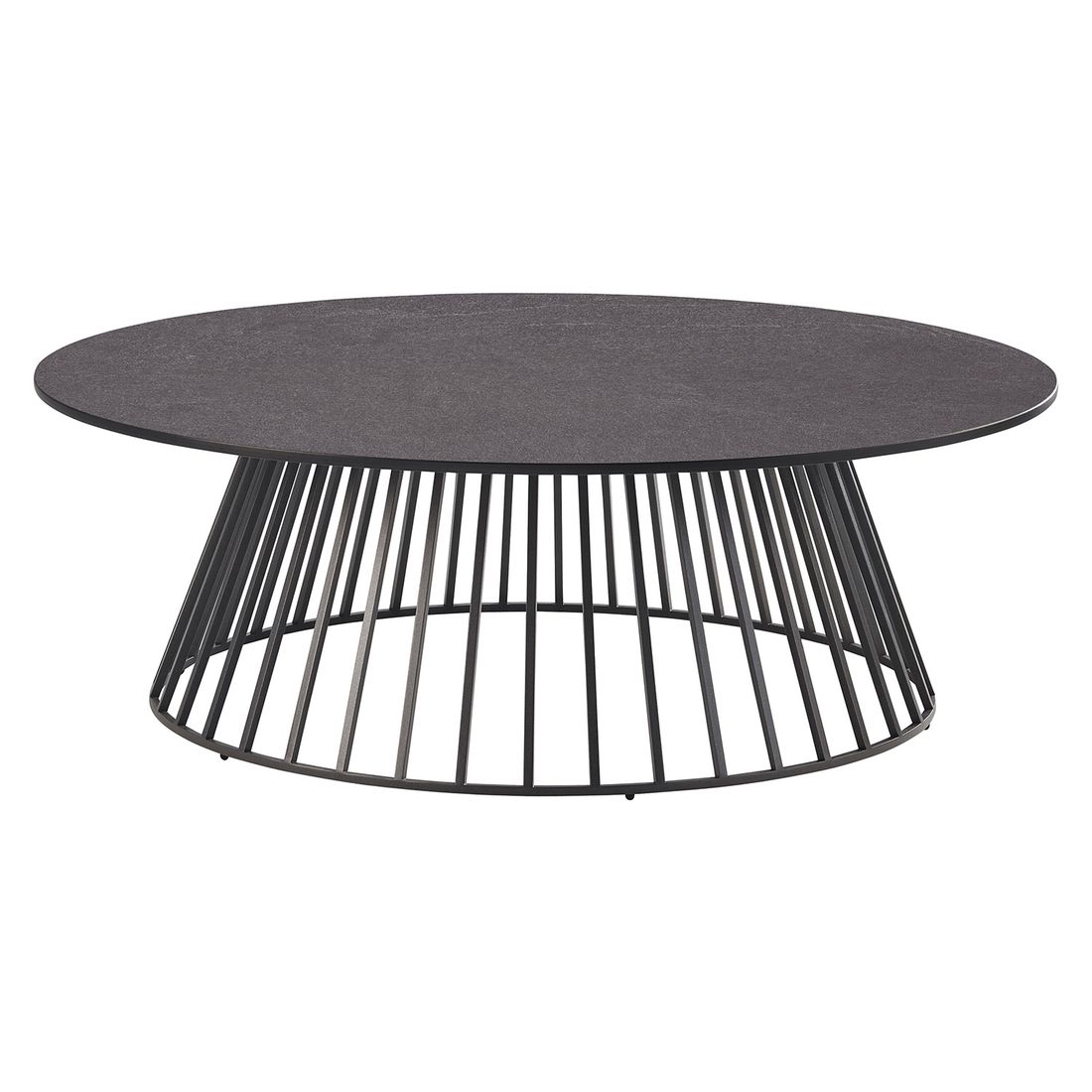Solpuri Grid Loungetisch Ø90cm Aluminium/HPL