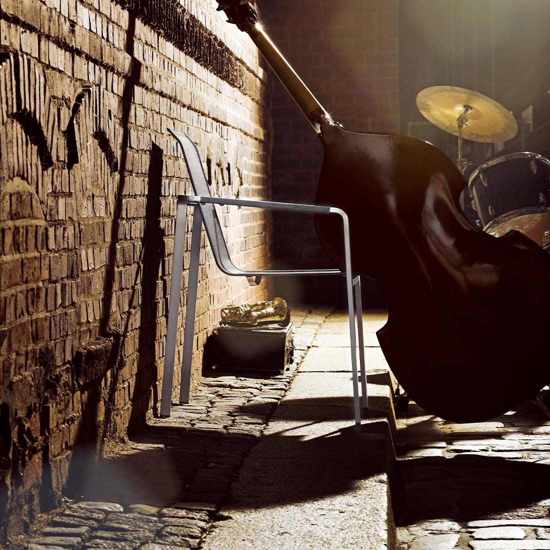 Solpuri Jazz Stapelsessel Edestahl/Textilene