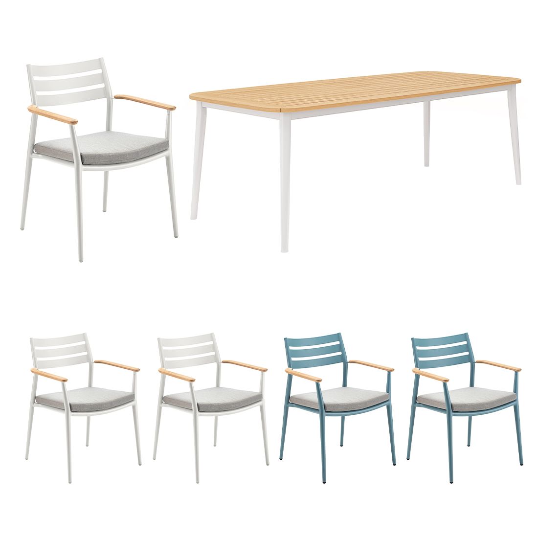 Solpuri Pia Gartenmöbel-Set 7-tlg. mit Tisch 170x100cm