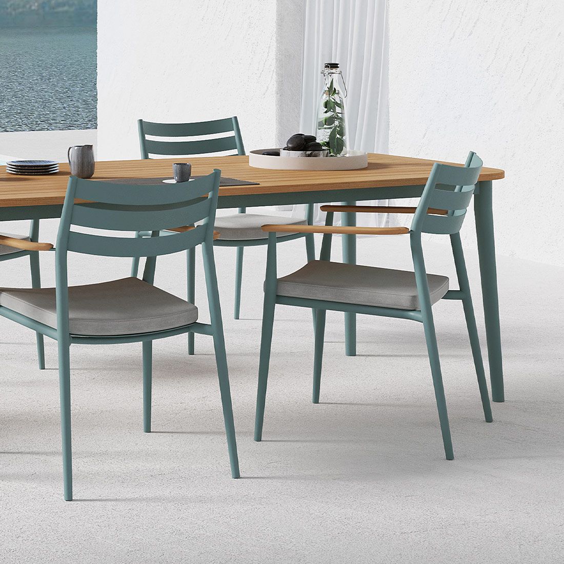 Solpuri Pia Stapelsessel Aluminium/Teak