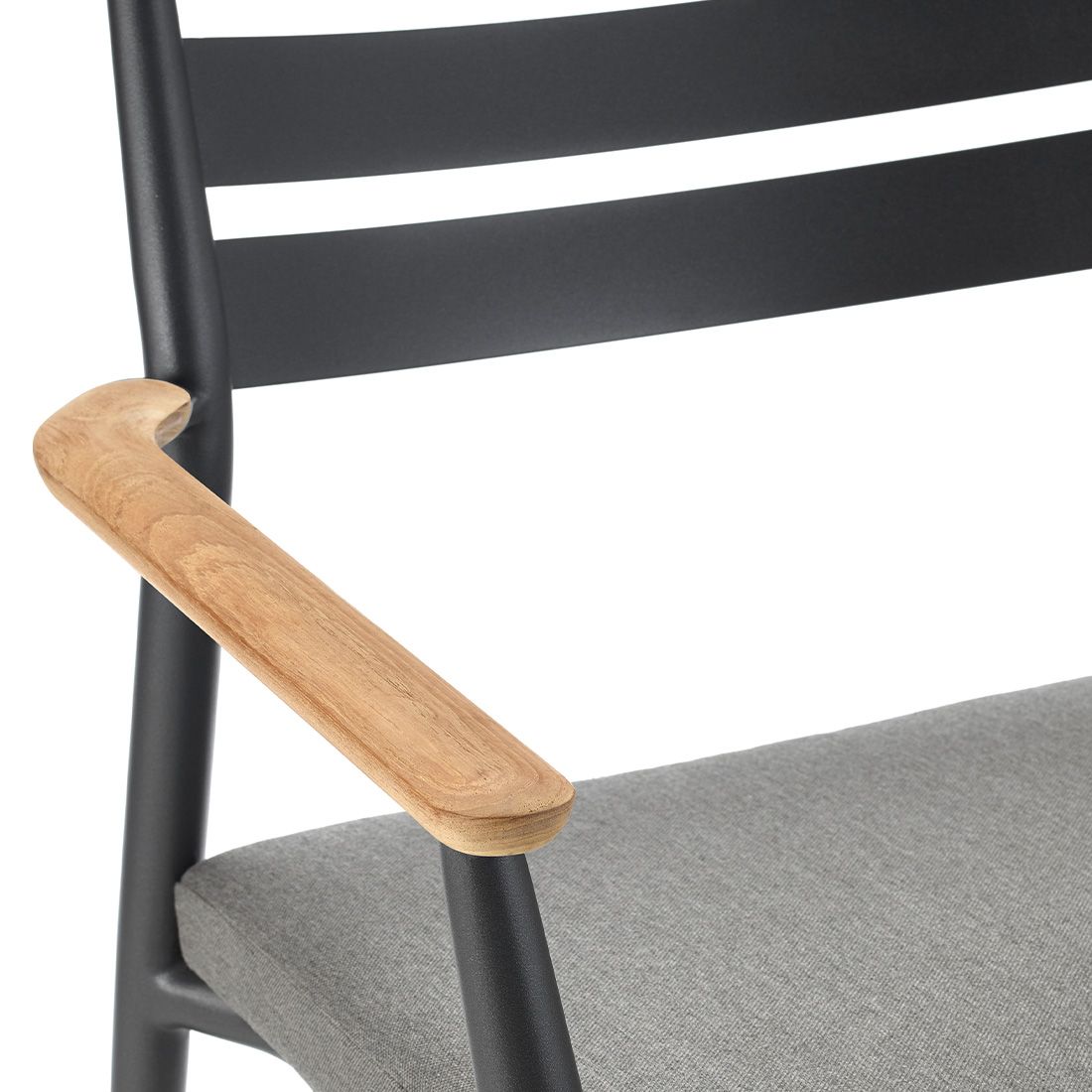 Solpuri Pia Stapelsessel Aluminium/Teak inkl. Kissen