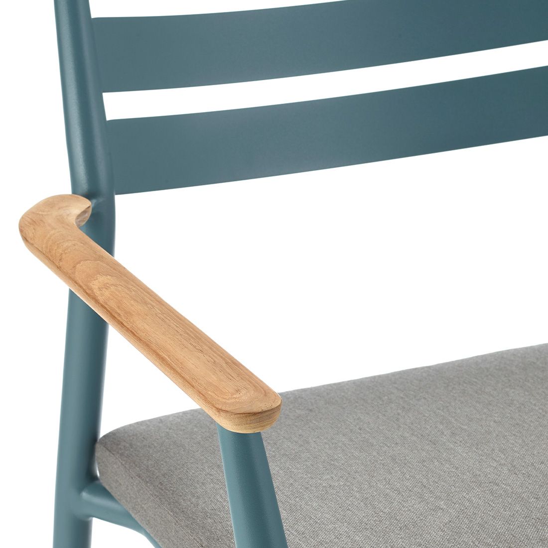 Solpuri Pia Stapelsessel Aluminium/Teak inkl. Kissen