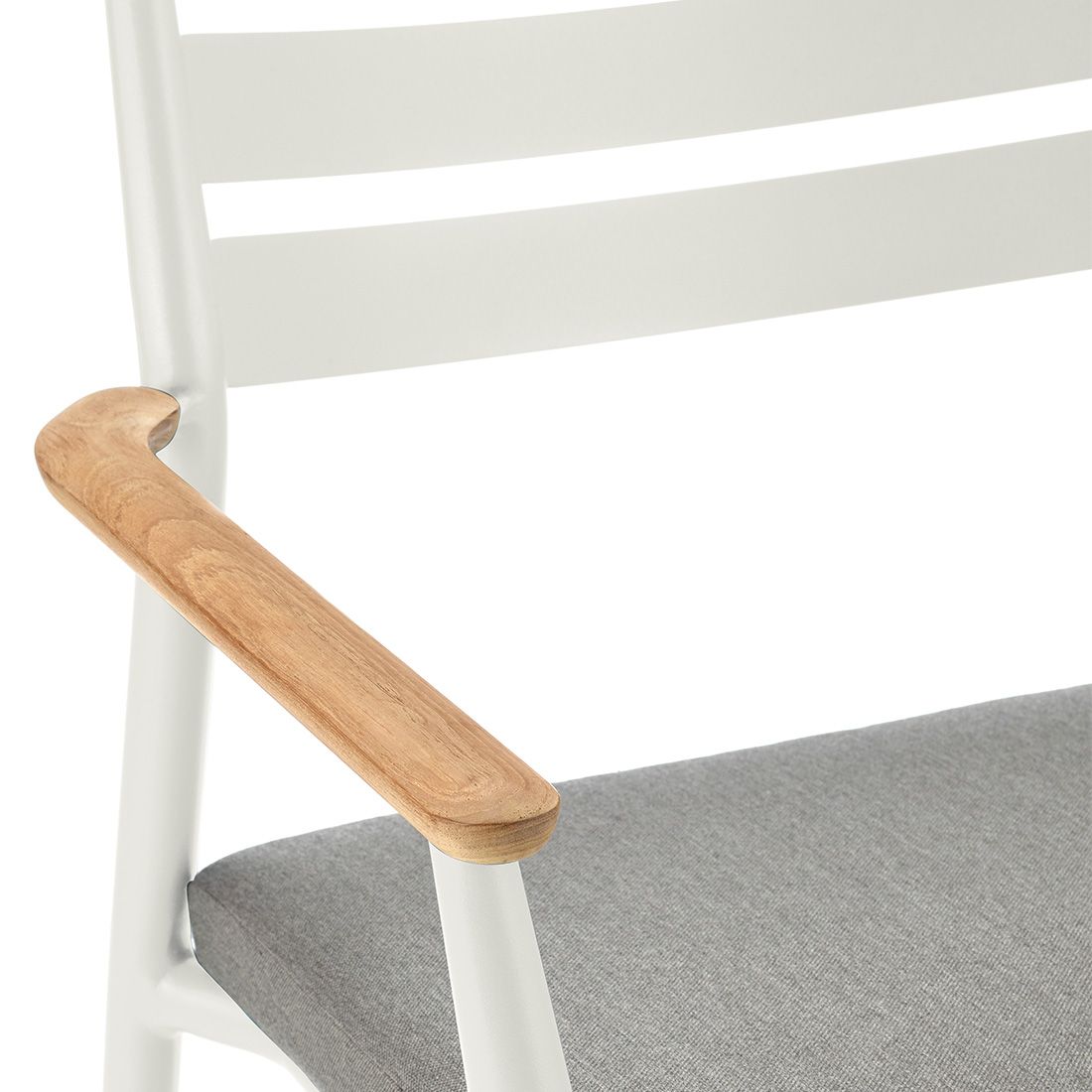 Solpuri Pia Stapelsessel Aluminium/Teak inkl. Kissen