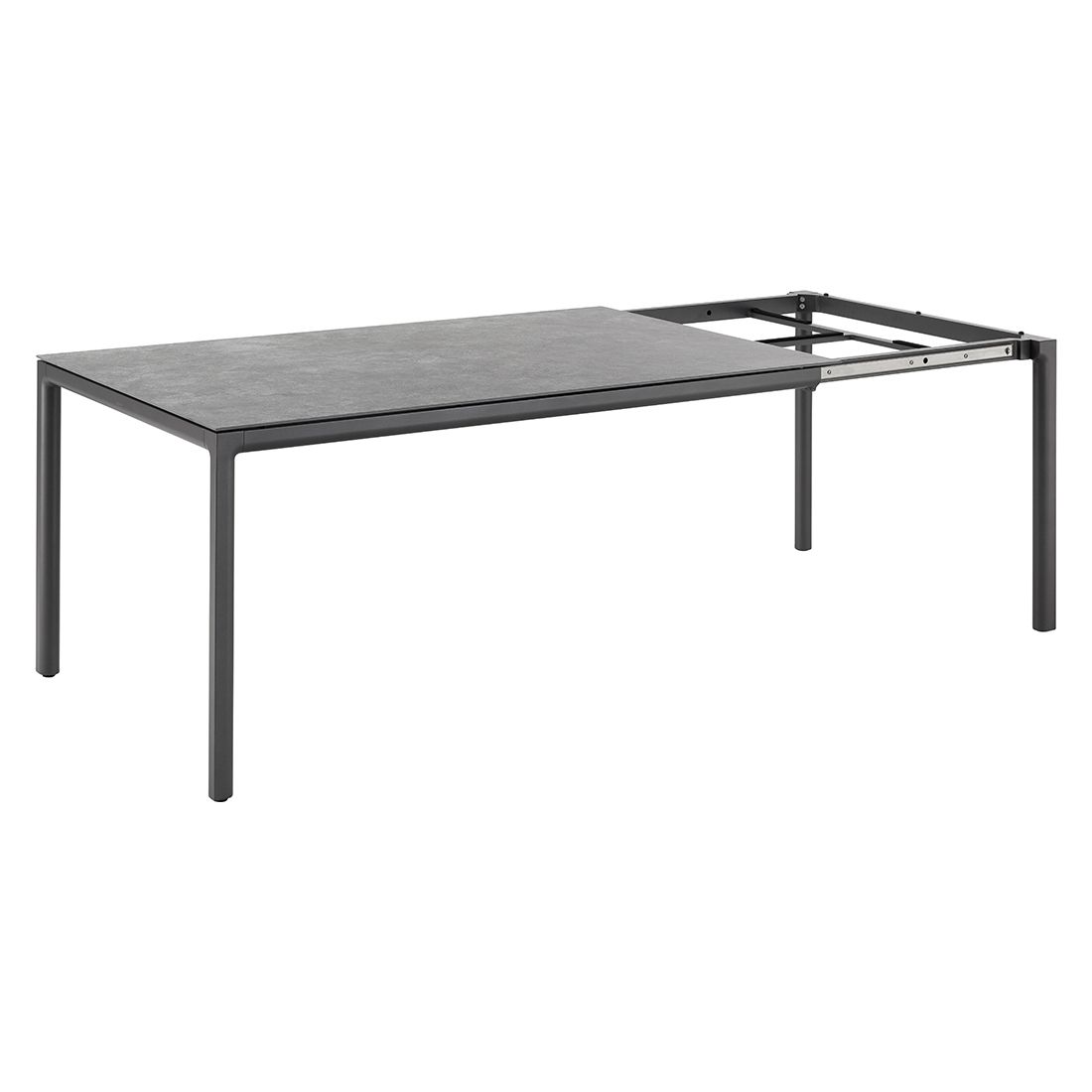 Solpuri Soft Ausziehtisch 160/220x100 cm Aluminium/Dekton