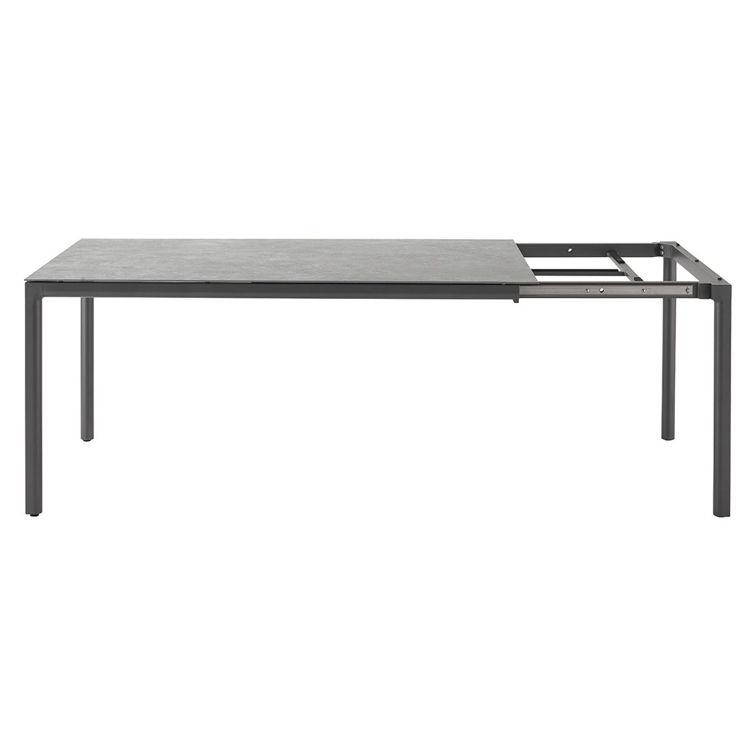 Solpuri Soft Ausziehtisch 160/220x100 cm Aluminium/Dekton