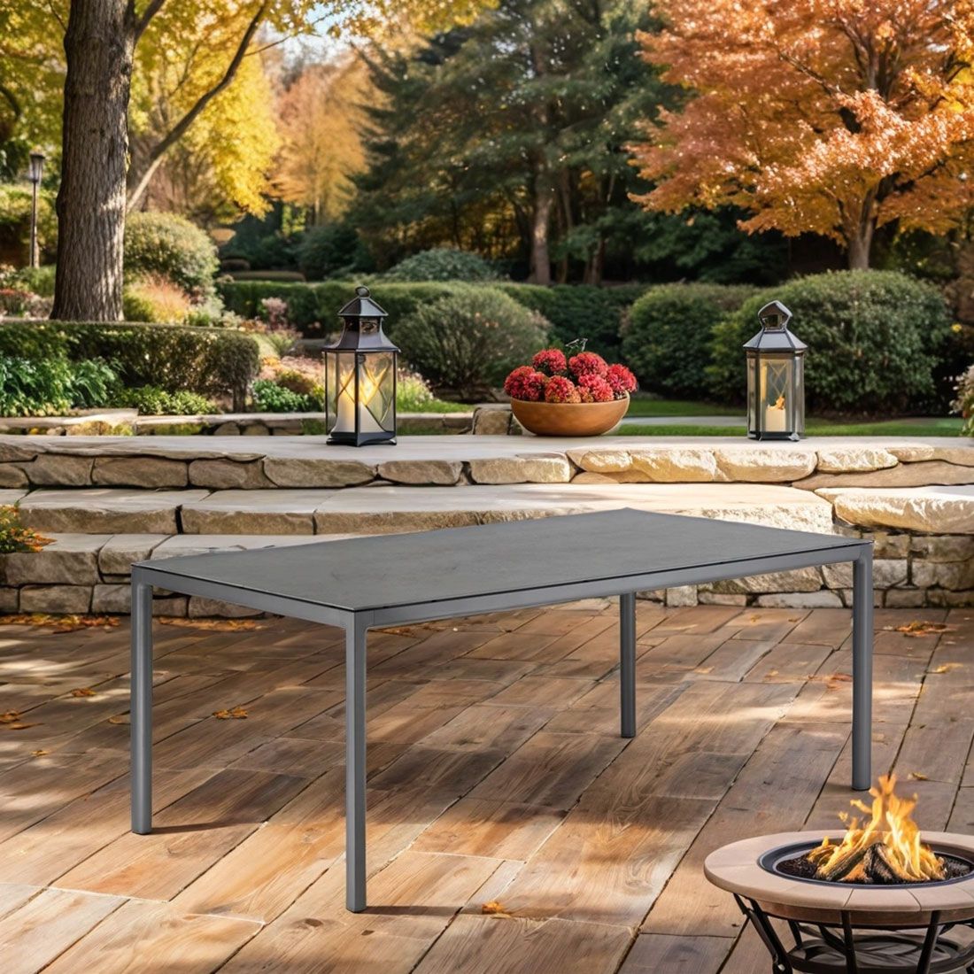 Solpuri Soft Gartentisch 200x100cm Aluminium/HPL