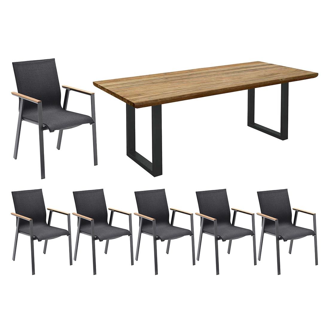 Solpuri Soul Gartenmöbel-Set L (6 Plätze) mit OUTLIV. Tisch 200x100cm