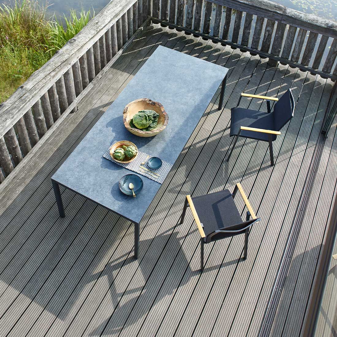 Solpuri Soul Stapelsessel Aluminium/Textilene/Teak