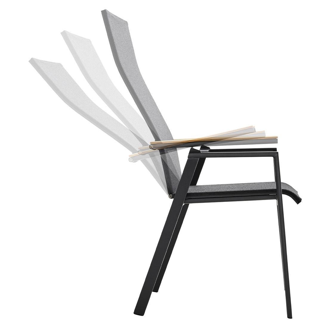 Solpuri Soul Gartensessel Aluminium/Textilene/Teak