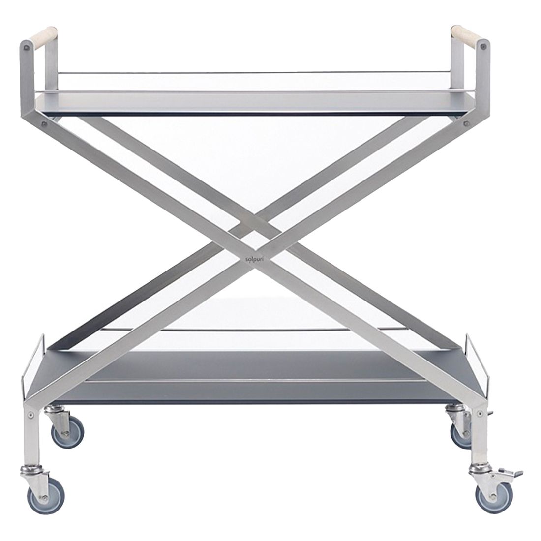 Solpuri Trolley One Servierwagen 90x50cm Edelstahl/Dekton