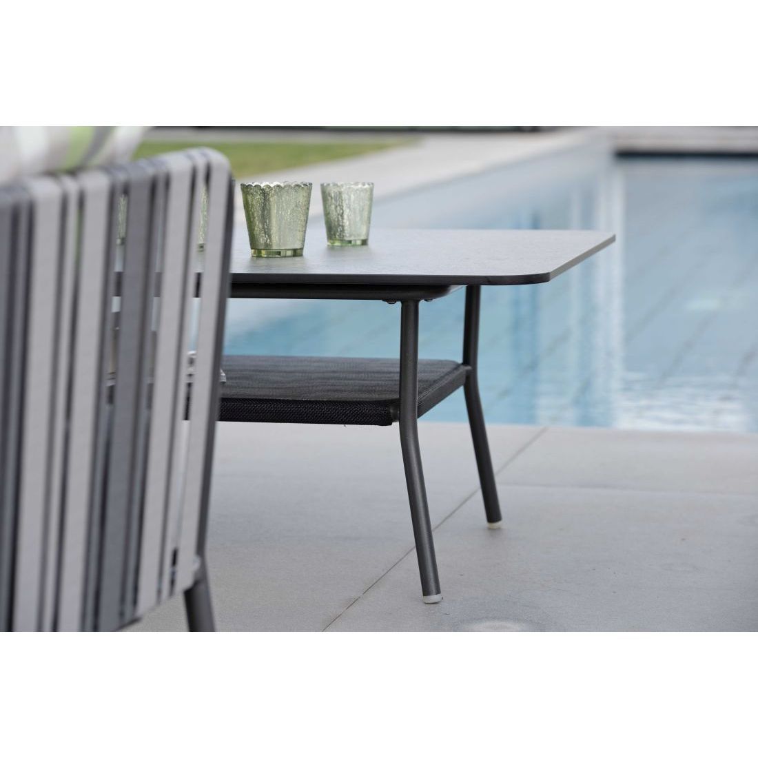 Stern Space Loungetisch 130x80cm Aluminium/Silverstar